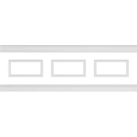 Ekena Millwork Wainscot Paneling Kit, Urethane, 94-1/2 in L, Factory Primed WPKUSQ061P032